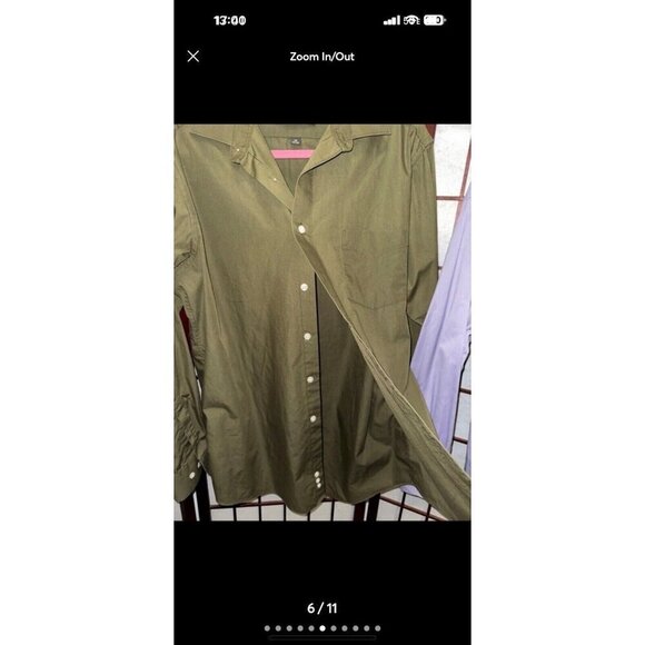 David Taylor PRONOT UOMO Shirts Long Sleeve Dress Button Up Men's 34/35 Lot Of 2 - Picture 7 of 12